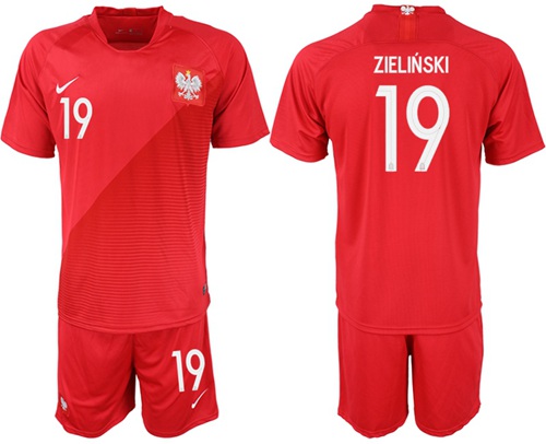 Poland #19 Zielinski Away Soccer Country Jersey